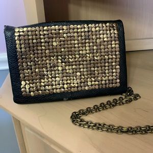 Street Level Gold and Black Chain Crossbody